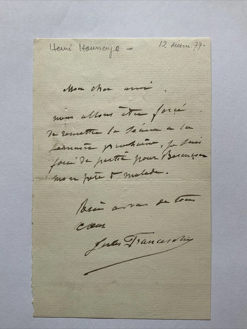JULES SIMON LETTRE authentique Manuscrite Signée EUR 29,00 - PicClick FR