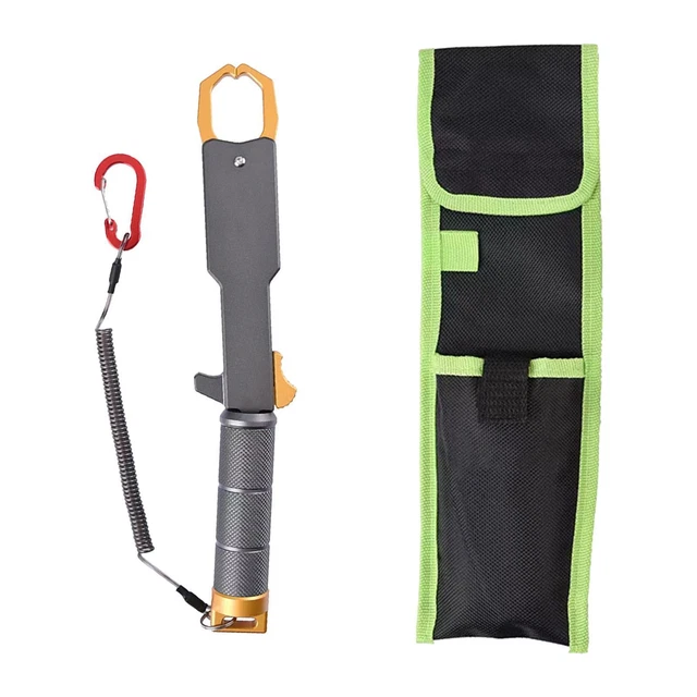 GOMEXUS Pince à Lèvres De Pêche Aluminium Avec Balance 360° - Outil Pêche Homme Jusqu'à 30kg