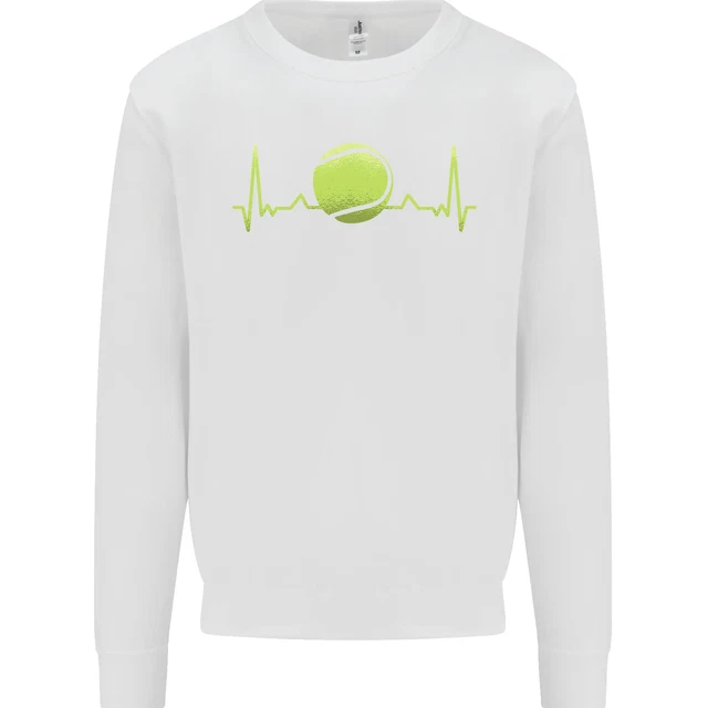 Tennis Player ECG Pulse Kids Sweatshirt Jumper