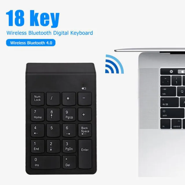 18 Keys 2.4GHz Wireless Number Pad Numeric NumPad Keypad Keyboard Laptop/PC/Mac