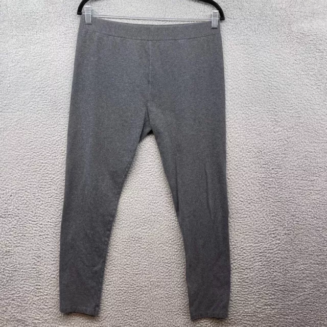 Style Co Womens Legging Solid Gray Elastic Waist Stretch Pull-On Pants Size L