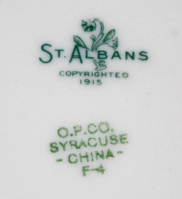 4 St. Albans Syracuse Railroad China Delaware Missouri Bread Plates 6 1/2" 3