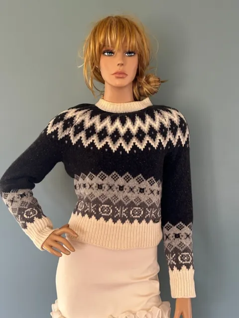 CHANEL!!** Authentic Wool/Cashmere Fairisle Sweater!! 34