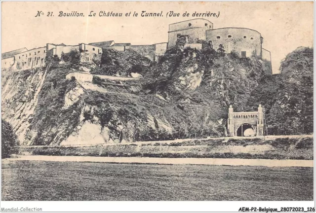 AEMP2-BELGIQUE-0157 - BOUILLON - le chateau et le tunnel - vue de derrière