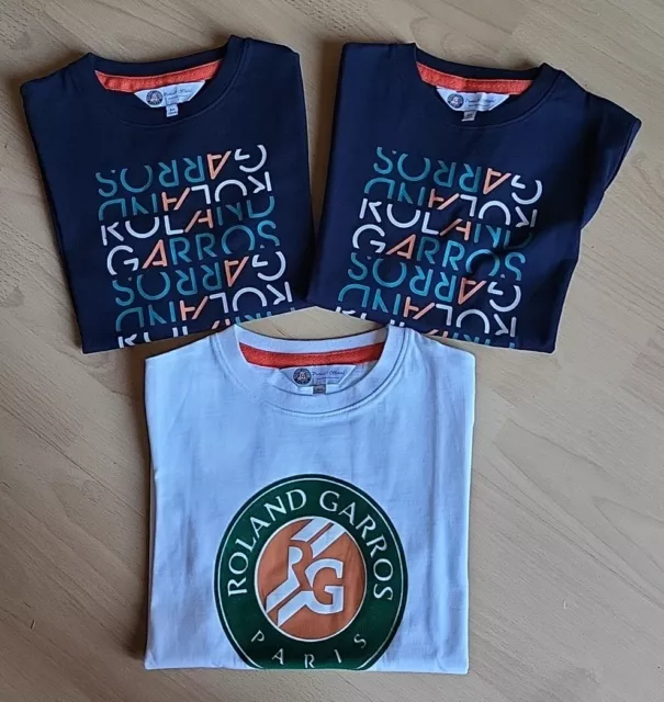 Lot 3 Tee Shirts Neufs 6 8 Ans Roland Garros Tennis Sport Competition Tournoi