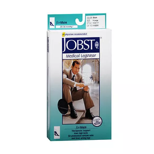 Jobst Soutien Ferme Over-The-Calf Robe Chaussettes Noir Extra Large Chaque Par