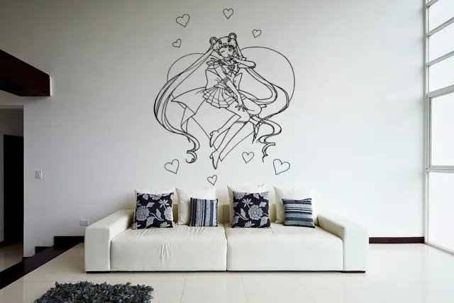 Wall Vinyl Sticker Decal Anime Manga Sailor Moon Girl VY187