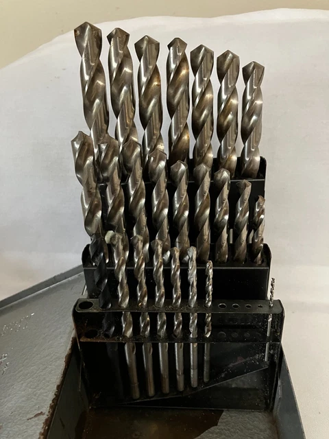HOUT Drill Index 1/16 - 1/2 " x 64th -  24 of 29 Bits Most Sharp - LOOK Nice