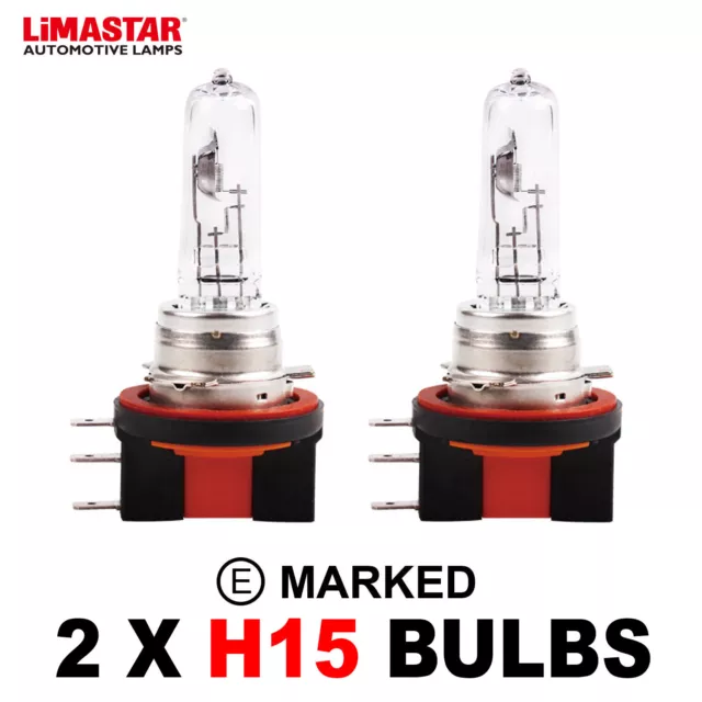 2 x H15 715 12V 15/55W PJ26T-1 DRL HEADLIGHT Main Beam Halogen Bulb CLEAR OEM