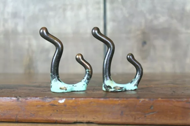 Vintage Coat Hook Pair of 2 Old Farmhouse Country Entry Way Kitchen 4