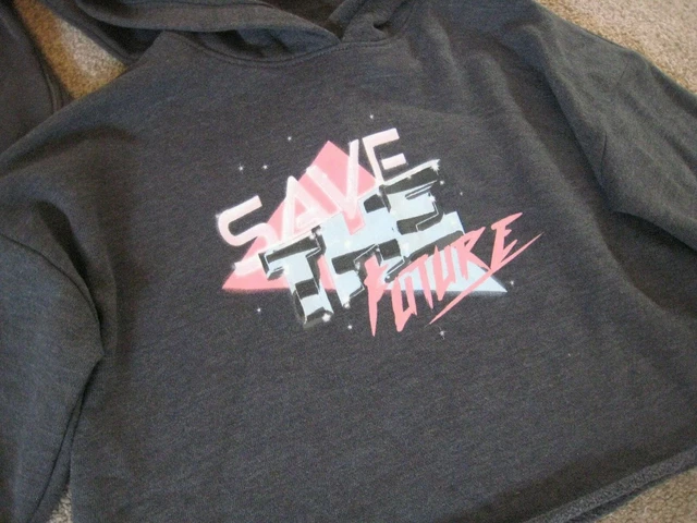 2 x NEXT GIRLS KIDS HOODED "SAVE THE FUTURE" JUMPERS TOP BUNDLE SET - 3 YEARS 2