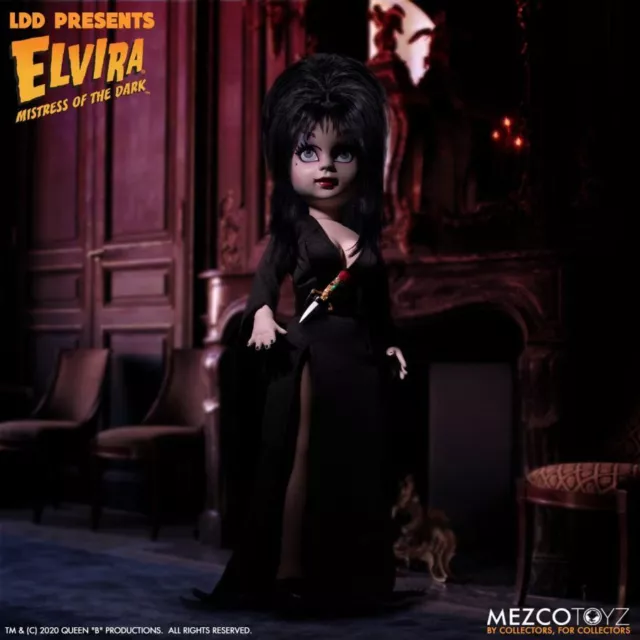 NEW! Mezco Toyz Living Dead Dolls LDD Presents Elvira Mistress of the Dark