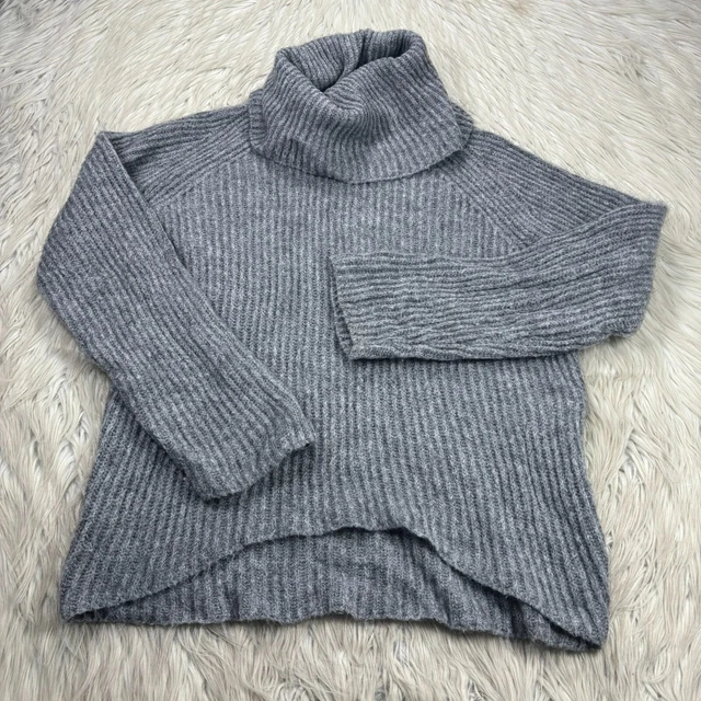J. CREW Point Sur Women s S Gray Mohair Ribbed Turtleneck Sweater 29.99 PicClick