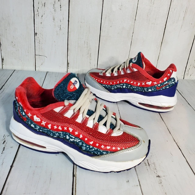 Nike Air Max 95 PS Ugly Christmas Sweater CT1594-100 Shoes Kids Size 1Y