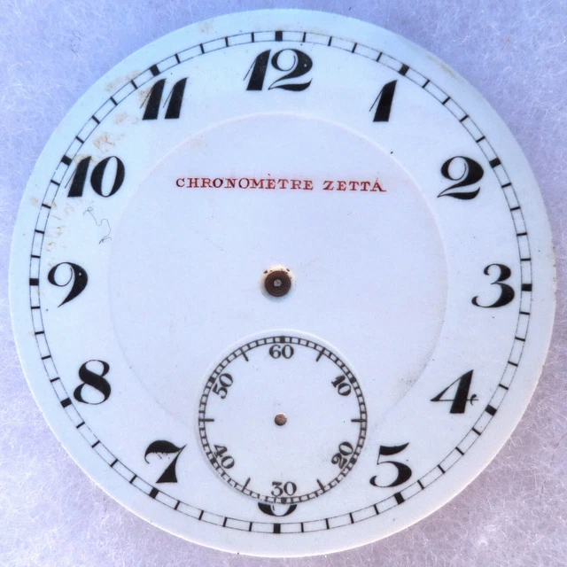 Cadran Émaillé Ancien Pour Montre Gousset 43mm - Chronomètre Trinacria France, Occasion
