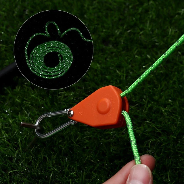 Fixed Buckle Pulley Tent Rope Tensione Adjustable Rope Fastener Ratchet Hangers