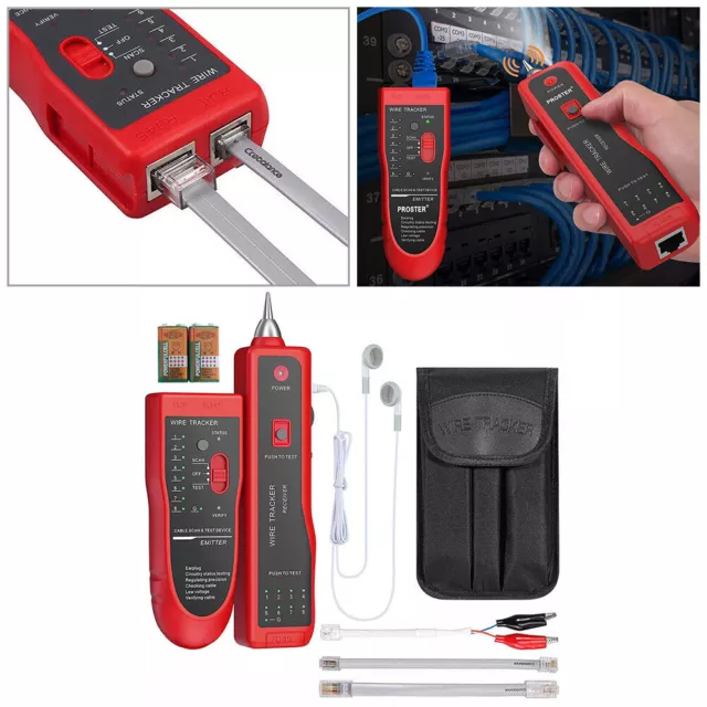 Wire Tracker RJ11 RJ45 Cable Tester Line Finder Ethernet LAN Network Cable Toner