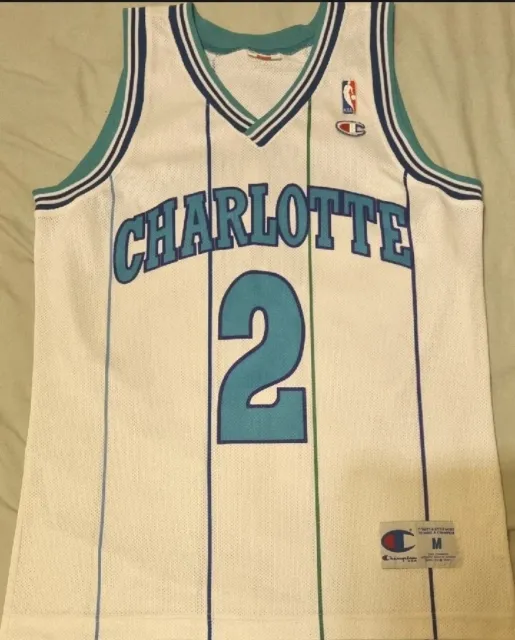 Vintage Larry Johnson Charlotte Hornets Champion Jersey 90s NBA basketball  – For All To Envy