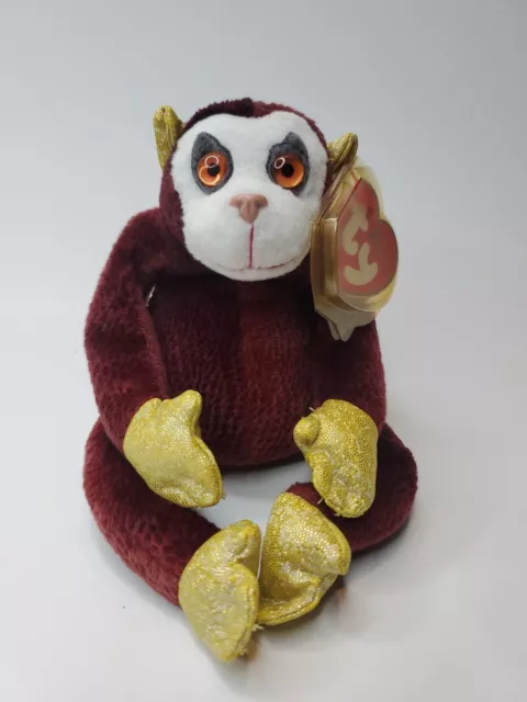 TY Beanie Baby - THE MONKEY Chinese Zodiac (5 inch) - MWMTs Stuffed Animal Toy