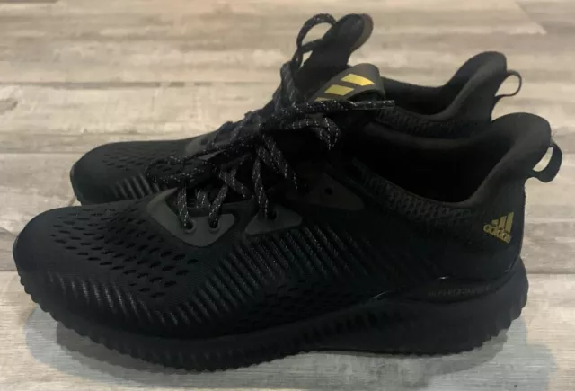 Adidas Alpha Bounce 1 M Black Gold Running Shoes GV8827 Men's Multi Size New