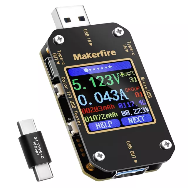 USB Power Meter Tester LCD Display Current Multimeter Voltmeter Ammeter Detector