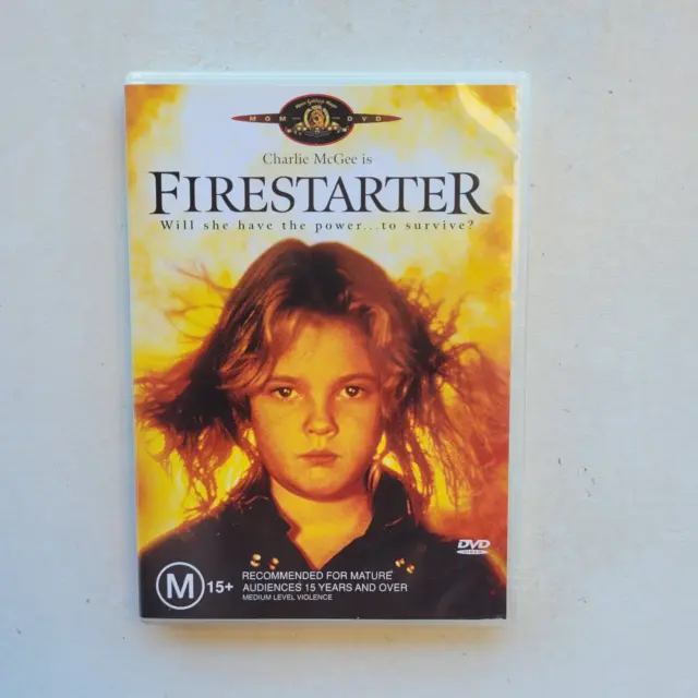 Firestarter (1984) - Region 4 DVD - Drew Barrymore - Martin Sheen - Horror Movie