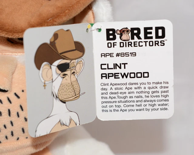 BORED OF DIRECTORS Ape #8519 Clint Apewood Soft Plush Toy BNWT 17" £14.