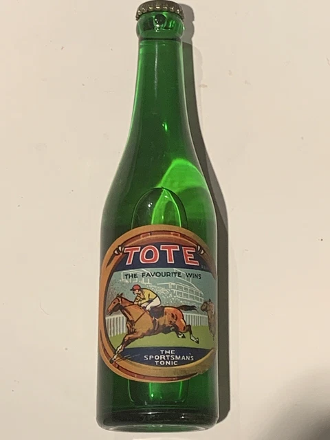 Vintage TOTE The Sportsman’s Tonic Water Bottle Label Horse Racing Unused