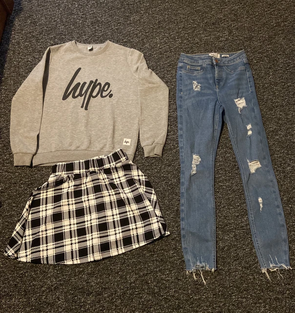 Pacchetto Vestiti Shein Ragazze Età 13 Anni Hype Nuovo Look - Gonna Jeans Maglioni