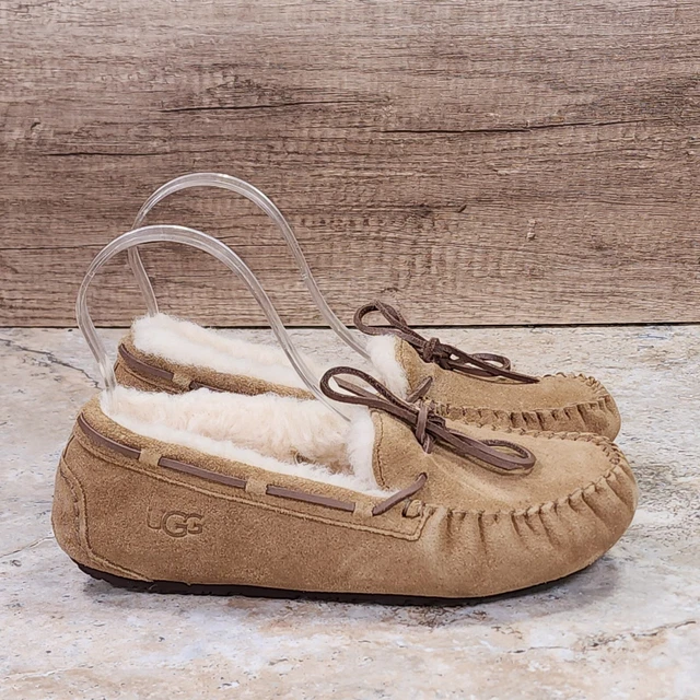 UGG Dakota Youth Size 4/Women's Size 5.5 Chestnut Moccasins Slippers (5296) NEW
