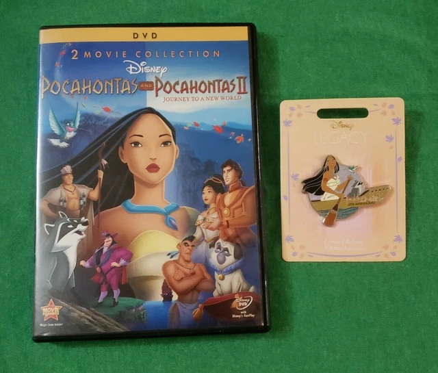 Disney's Pocahontas 1 & 2: Journey To A New World DVD Lot w/ Limited Edition Pin