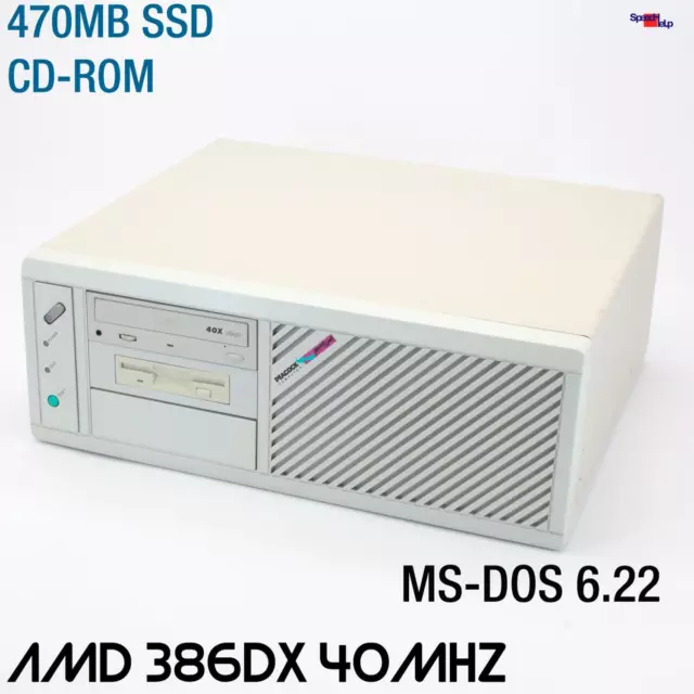 Retro 80386 386 Dx 40MHZ Computer PC ECS FX-3000 Windows 3.1 Ms-dos 6.22 Vintage