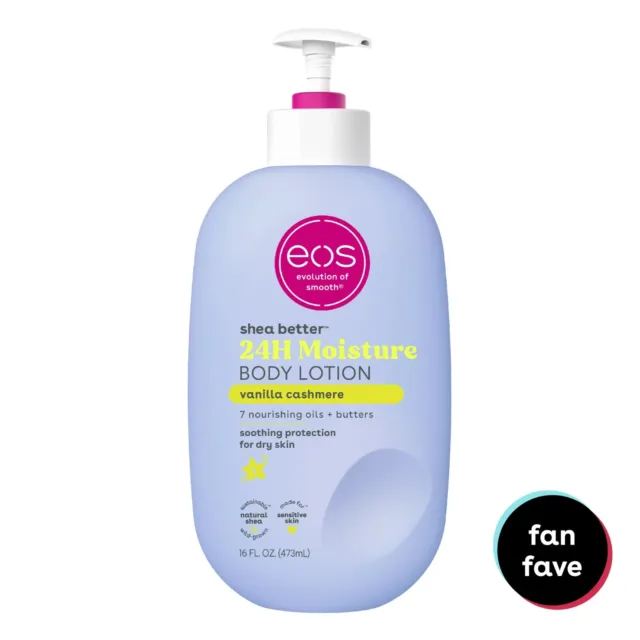 eos Shea Better Body Lotion for Dry Skin - Vanilla Cashmere 16 oz