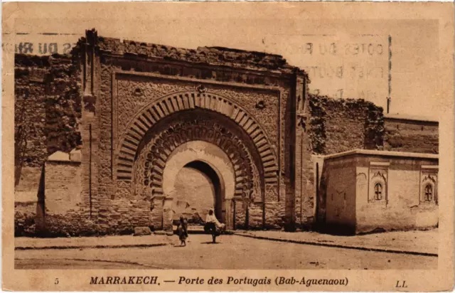 CPA AK MAROC - Marrakech - Porte des Portugais (Bab-Aguenaou) (92604)