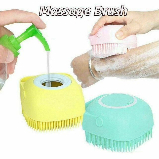 Spazzola corpo bagno in silicone doccia detergente con gel dispenser massaggiatore morbido