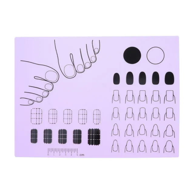 Almohadilla de silicona para manicura alfombra arte en uñas placas de estampado entrenamiento práctica de acrílico