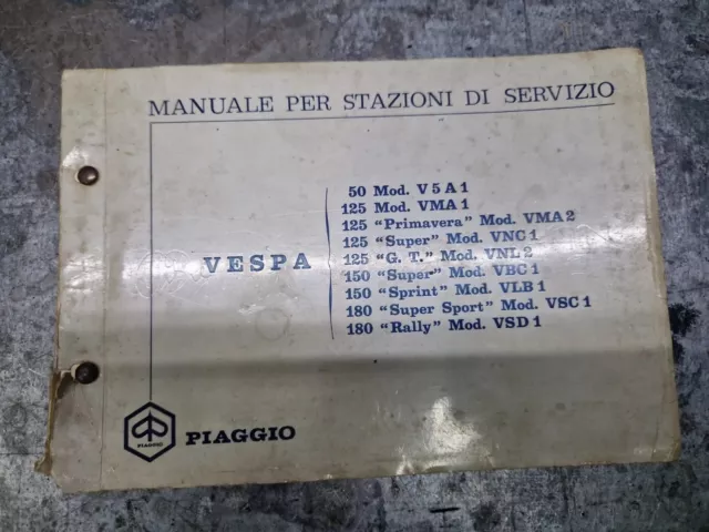 Piaggio Vespa Manuale Stazione Di Servizio Vespa 180 Rally 180 Ss 125 Primavera