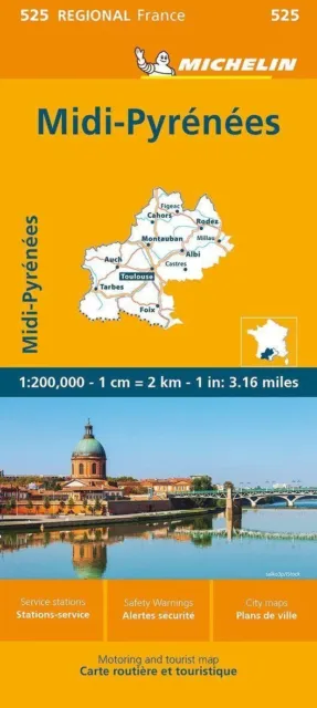 Midi-Pyrenees - Michelin Régional Carte 525: Straßen- Et Tourismuskarte 1 :