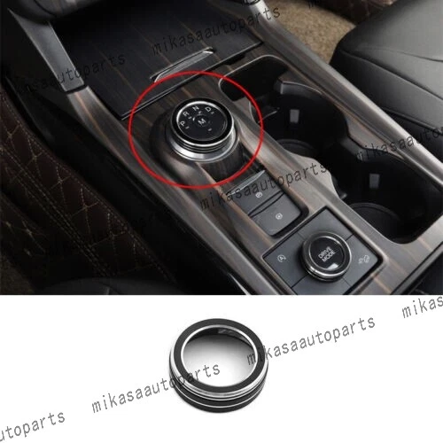 Black Aluminum Console Gear Shift Knob Cover Ring Fit For Ford Explorer 20-2022