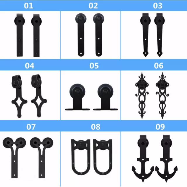 4FT-20FT Sliding Barn Door Hardware Track Kit For Single/Double Door Smoothly