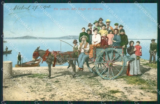Trento Riva del Garda Lago di Costumi cartolina QT4222