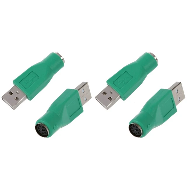 4 x PS/2 Female to USB Male Adapter Converter for Keyboard Mouse H9M1