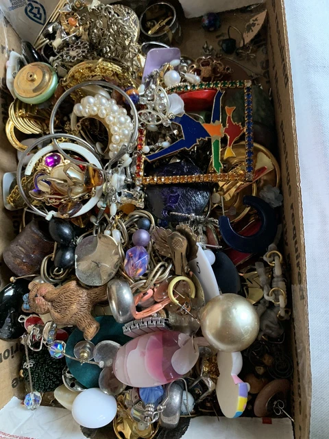 Pendiente individual de cuentas de joyería basura hallazgos 2+ libras para reutilizar o reparar artesanías
