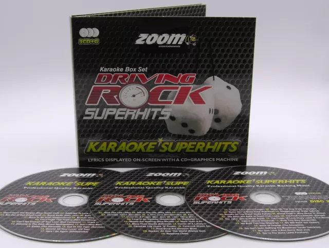 Zoom Karaoke CD+G - Driving Rock Superhits - Triple CD+G Karaoke Disc Pack 2