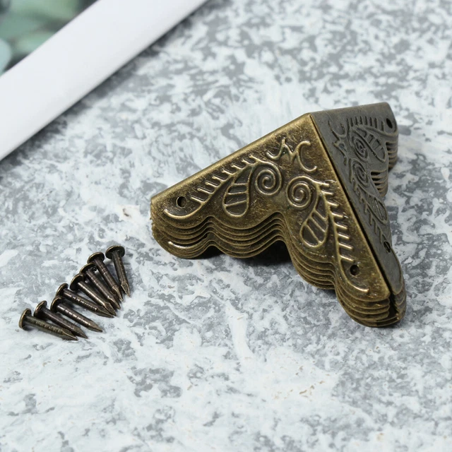 MANIGLIE VINTAGE PER Cassetti In Ottone Antico Rettangolari Per Arma