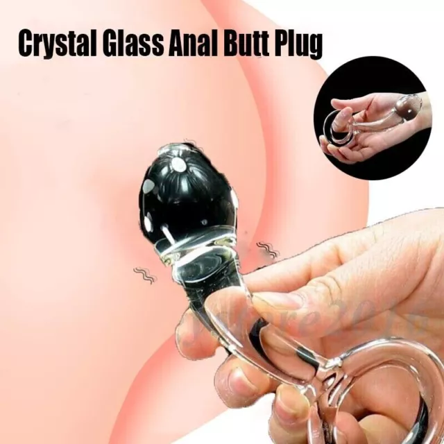 12cm Gode En Verre Glass Sex Toys Plug Anal Crystal Butt Dilatateur Massage BDSM