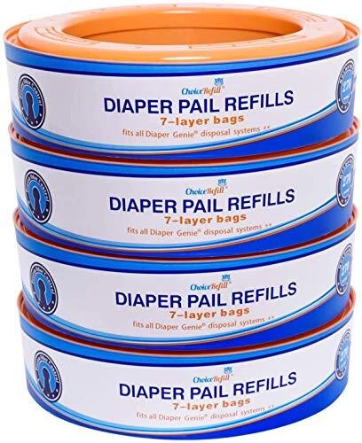 ChoiceRefill kompatibel mit Windel Genie Eimer 4er-Pack 1080 Stück
