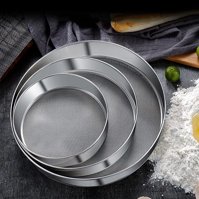 Lot De 4 Tamis à Farine En Inox - 15/20/25/30 Cm - 60 Mailles Pour Pâtisserie