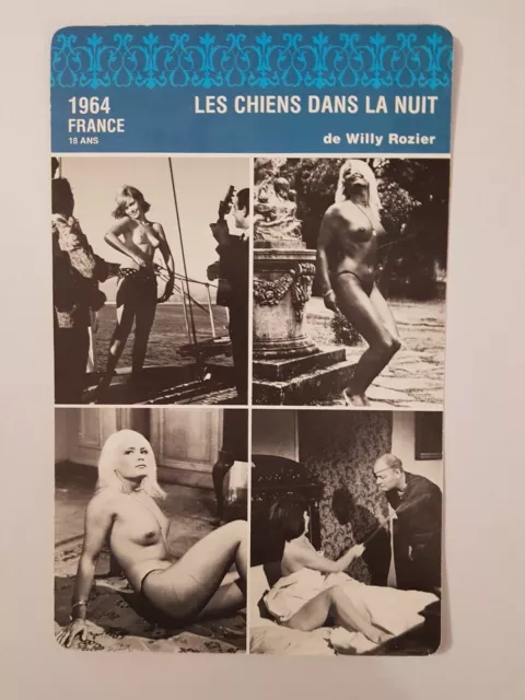 CARTE FICHE CINEMA Série bleue 1964 LES CHIENS DANS LA NUIT Georges Rivière Mari