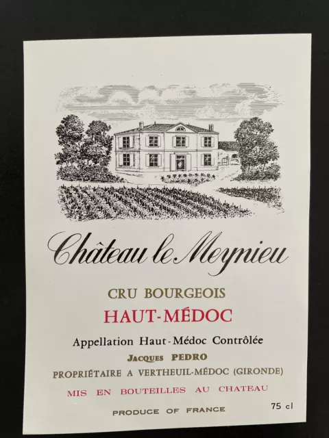 étiquette de Château le Meynieu - Cru Bourgeois